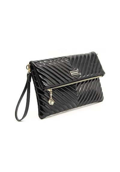 Silver Polo Sp1134 Kadın Portföy & Clutch Kapitone V Rugan Siyah-rugan Siyah