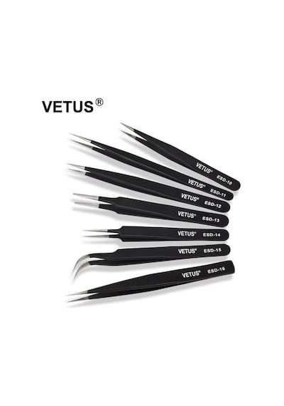 Esd Hassas Elektronik Cımbız Seti Antistatik Çelik Tweezer Set