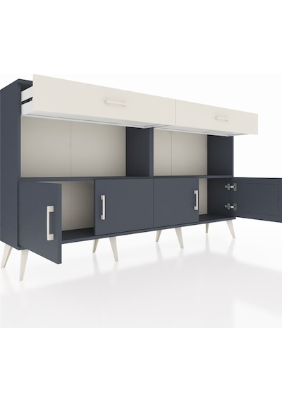Arges Konsol 2 Raflı 2 Çekmeceli 4 Kapaklı 176x30x99 Antrasit-ant Antrasit-antrasit/aytaşı Arges Konsol 2 Raflı 2 Çekmeceli 4 Kapaklı 176x30x99 Antrasit-ant Antrasit-antrasit/aytaşı