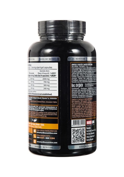 Hardline Nutrition Omega 3 Fish Oil, 160 Kapsül