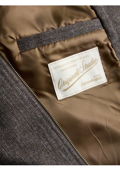 Jack & Jones Erkek Ispanyol Yaka Cep Detayli Gömlek Ceket - Salamanco - 12300441 Kahverengi