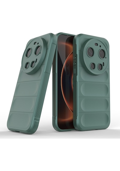 Adige Xiaomi 17 Ultra Kılıf Etnik Optimum Oyuk Desenli Silikon Yeşil