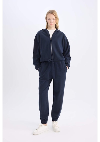 Defacto Coool Beli Paçası Lastikli Basic Düz Jogger Eşofman Altı E1478AX24WNNV241 Lacivert