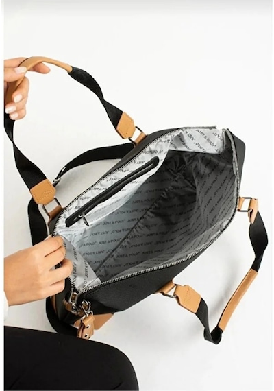Just Polo Kadın Yeni Sezon Büyük Boy Lüks El Ve Omuz Çantası Shoulder Bag Ebat: 33 X 40 Cm Siyah - Taba 53141471