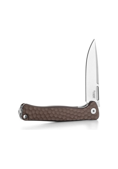 Lionsteel Emmet Em01a Es Stone Washed Blade Magnacut Aluminium Hammertone Kamp Çakı Kahverengi