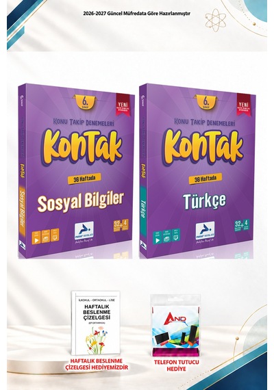 2026-2027 Paraf Yayınları 6. Sınıf 2 Kitap Seti - Sosyal Bilgiler Ve Türkçe Kontak