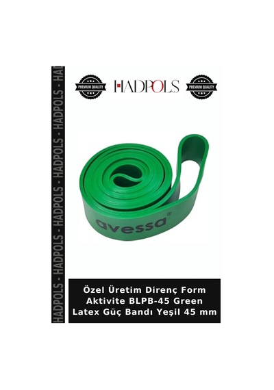 Özel Üretim Direnç Form Aktivite Blpb-45 Green Latex Güç Bandı Yeşil 45 Mm
