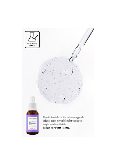 Maruderm Leke Karşıtı ve Beyazlatıcı Cilt Bakım Serumu (Alpha Arbutin %2) 30 ML
