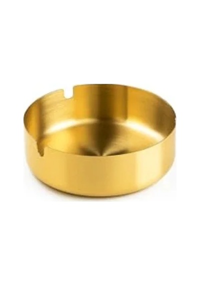Altın Renkli Metal Küllük, Modern Tasarım Ve Portatif Kullanım