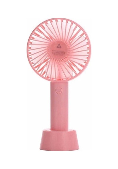 Şarjlı Fan Mini Taşınabilir El Ve Masa Üstü 3 Kademeli Standlı Vantilatör Fan Pembe