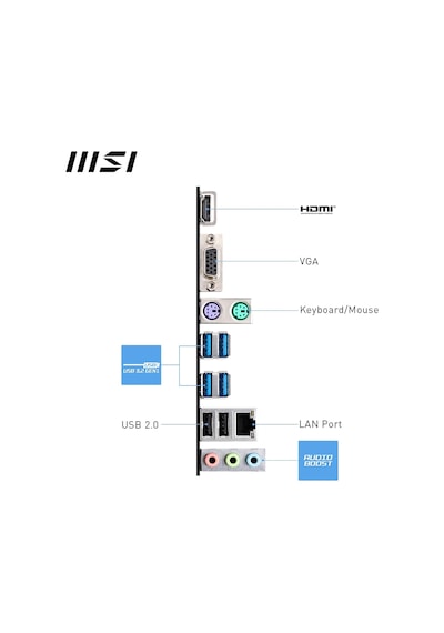 Mb Pro B650m-e Am5 Ddr5 6800mhz Oc Hdmı Vga M.2 Usb3.2 2.5g Lan Matx