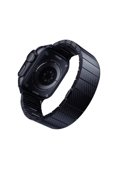 Watch Ultra 49mm Uyumlu Krd-90 600d Karbon Fiber Zore Kordon-siyah