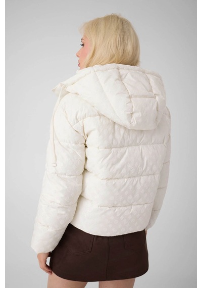Guess Kısa Şişme Beyaz Kadın Mont W6bl56w4195-g012