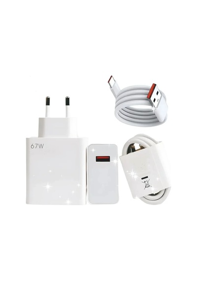 Type-c 67w Watt Ultra Hızlı Şarj Aleti Adaptör Kablo Set Standart
