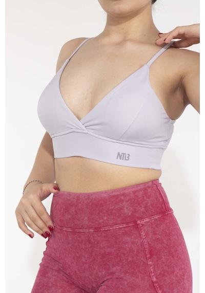 Nature The Brand Kadın Dikişli Dekolteli Sporcu Sütyeni - Hızlı Kuruyan,yoga Bra,toparlayıcı Bra,antreman Bra Beyaz