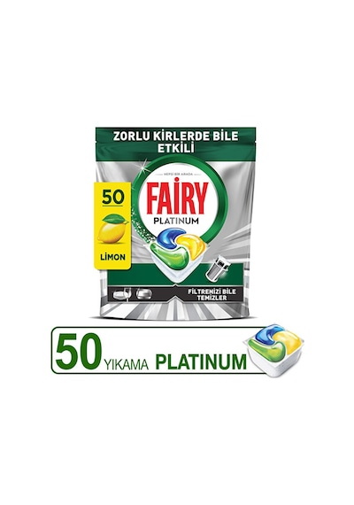 Fairy Platinum Bulaşık Makinesi Deterjanı Kapsülü/Tableti 50 Yıkama
