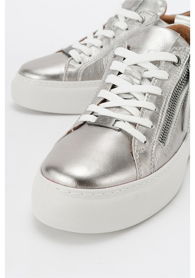 Luvishoes Allıe Platin Hakiki Deri Kadın Sneakers Platin