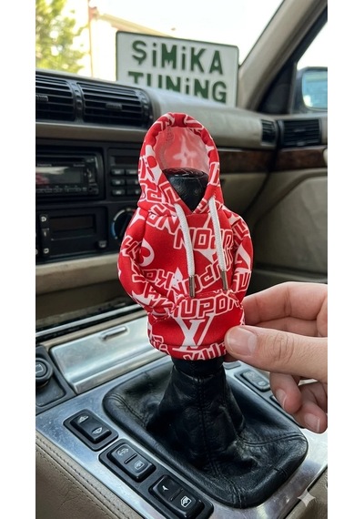 Kırmızı Otomobil Vites Poları Hoodie Araç Vites Topuzu Kıyafeti Araç Vites Topuzu