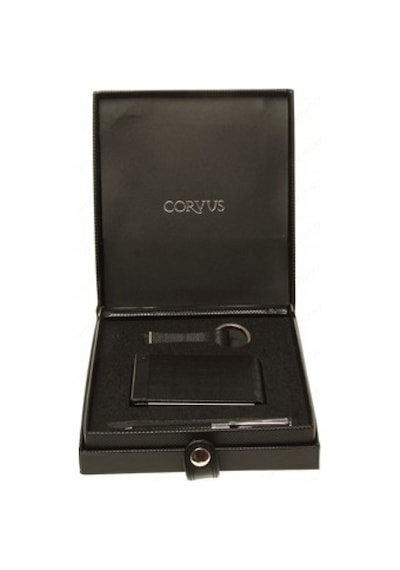 Corvus Kalem Kartvizitlik ve Anahtarlık 3 'lü Deri Set Cv03b