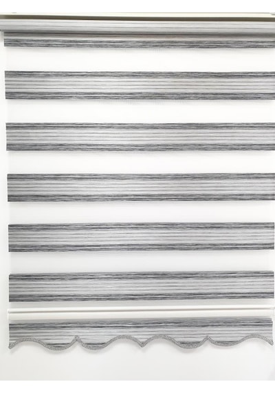 Bbb Geniş Pliseli Renk Geçişli Gri Zebra Stor Perde Mz297