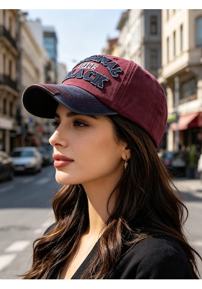 Valkyrie Original The Black Nakışlı Unisex Beyzbol Şapkası Vintage Eskitme Pamuk Ayarlanır Lacivert