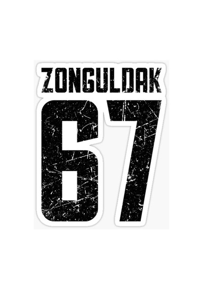 67 ZONGULDAK Sticker Yapıştırma Oto Etiket 17cm