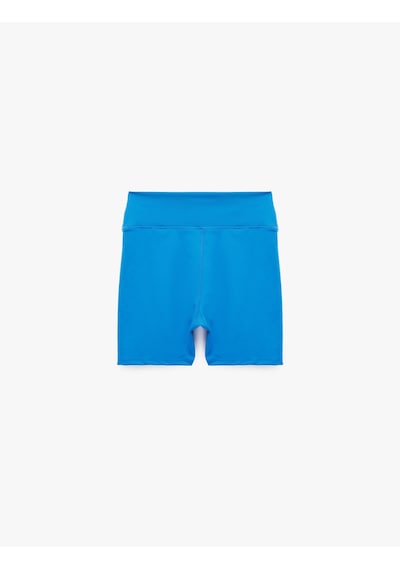 Koton Yüksek Bel Slim Fit Basic Tayt Mavi 6sak40445nk