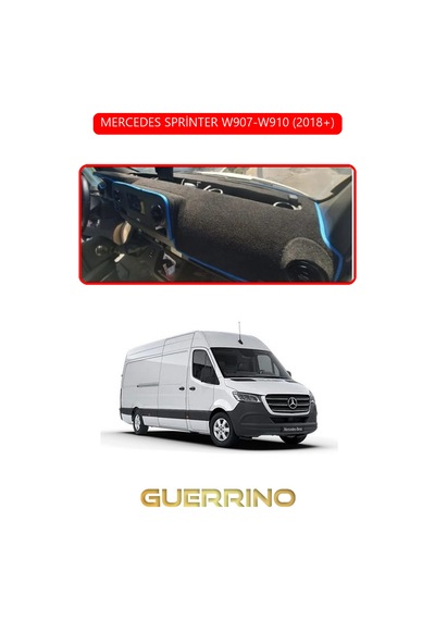 Mercedes Sprinter W907-w910 2018+torpido Koruma Halısı Kırmızı Kenar
