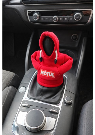 Motul Tasarım Hoodie Vites Topuzu Kılıfı - Universal Sweatshirt Model Vites Aksesuarı Kırmızı