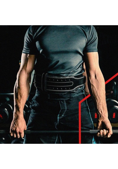Hhr Ağırlık Kaldırma Kemeri Süet Çift Prong Power Kemer Gym Bodybuilding 10 Mm Kalınlığında Ağırlık Kaldır