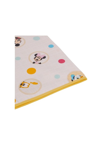 Taç 1500187685 Disney Mickey Baby Pamuk Lisanslı Müslin Battaniye, Çok Renkli Genel