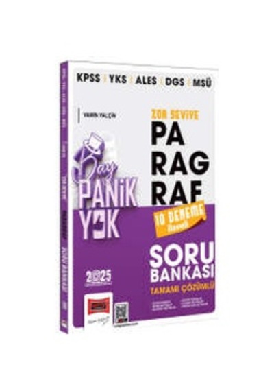 Yargı  Yayınları 2025 KPSS YKS ALES DGS MSÜ Tamamı Çözümlü Panik Yok Zor Seviye Paragraf Soru Bankası (10 Deneme İlaveli)