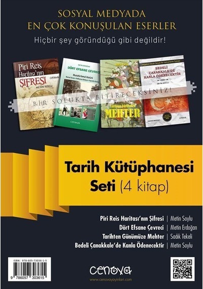 Tarih Kütüphanesi Seti - 4 kitap Takım- Cenova
