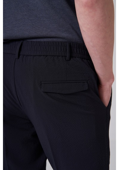 Morven Erkek Lacivert Trend Gofre Slim Fit Pantolon 26ys003001200 Lacivert