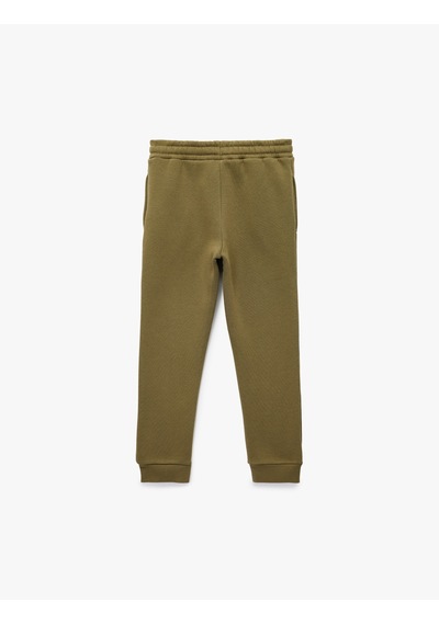 Koton Beli Lastikli Cepli Şardonlu Basic Jogger Eşofman Altı Haki 6wkb40059tk