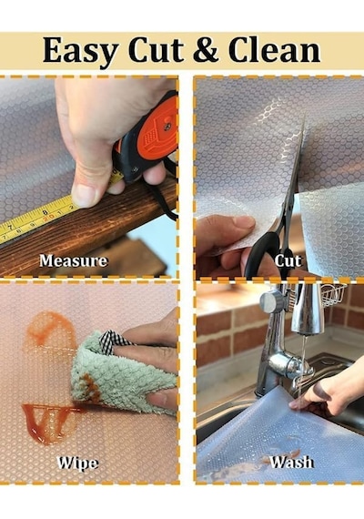 10 M 45 Cm Eva Pıtırcık Raf Ve Çekmece Örtüsü Kesilebilir Şeffaf Silikon & Eva Kaymaz Mat, Mutfak Dolabı,