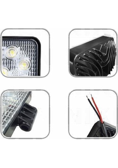 Niken 16-9 Çalışma Led Lambası Off Road Gündüz Farı Kare 2 Adet 442363837