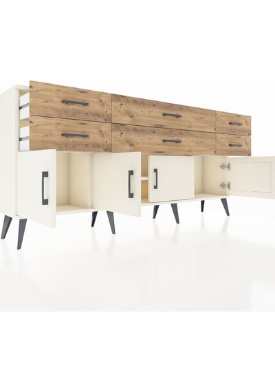 Arges Konsol 2 Raflı 6 Çekmeceli 4 Kapaklı 176x30x83 Aytaşı-aytaşı/çam Aytaşı/çam Arges Konsol 2 Raflı 6 Çekmeceli 4 Kapaklı 176x30x83 Aytaşı-aytaşı/çam Aytaşı/çam