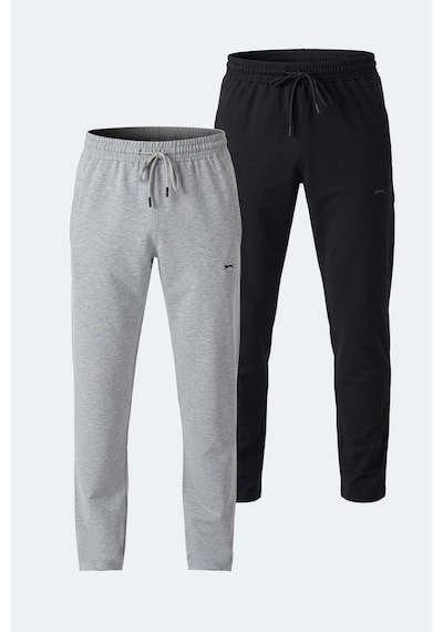 Slazenger Imprınt 2 Li Set Erkek Eşofman Altı Siyah - Gri