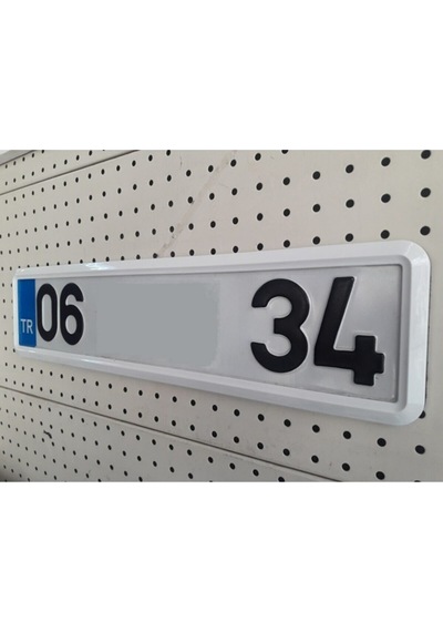 Beyaz Çerçeveli Esnek Araç Takmatik Plakalık Oto Plakalık Plaka Altı Altlığı 1 Adet (00) (ŞüsCarOto Aksesuar)
