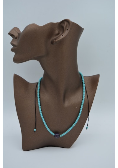 Stoneage Jewellery Lapis Lazuli Ve Turkuaz Doğal Taşlı  Kolye Gümüş