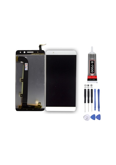 General Mobile Gm5 Plus Uyumlu Lcd Ekran Çıtasız Beyaz + Montaj Kiti
