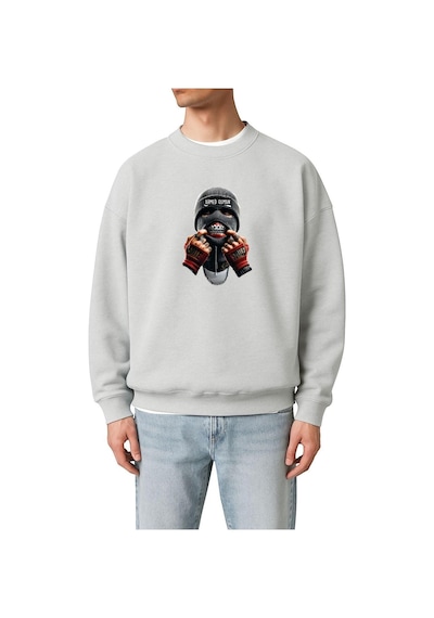 Benroma 3 İplik Penye Ahmed Osman Baskılı Unisex Sweatshırt Çok Renkli
