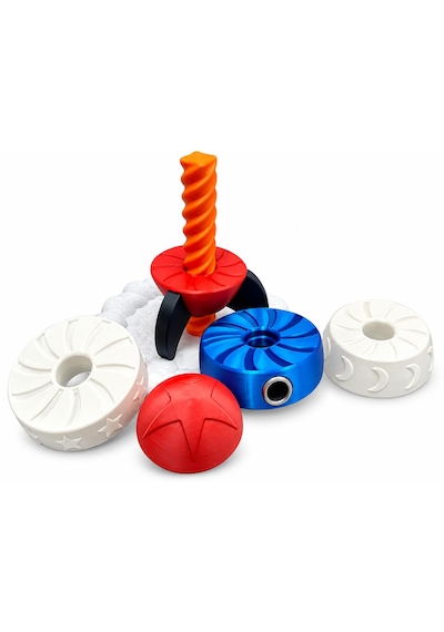 Meydora 3d Baskı Roket Dizme Oyuncağı Uzay Temalı Eğitici Çocuk Oyuncağı Spinning Rocket Stacking Toy