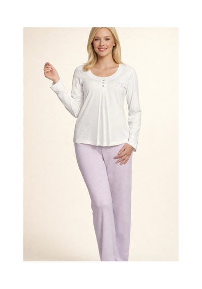Meks 21458 Şahinler Zakkum Gizli Patlı Pijama - Renk: Pudra / Beden: S AÇIK GRİ