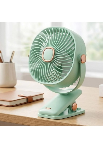 3 Kademeli Mandallı Masaüstü Fan 360 Tam Tur Dönebilen Oynar Başlıklı Duvara Monte Edilebilen Mini Fan Zb11