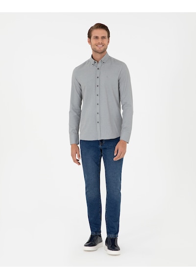 Pierre Cardin Desenli Erkek Gömlek - Haki 50297998-VR027