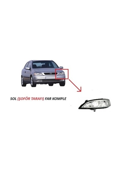 Opel Astra G Far Sol 98/04 Beyaz