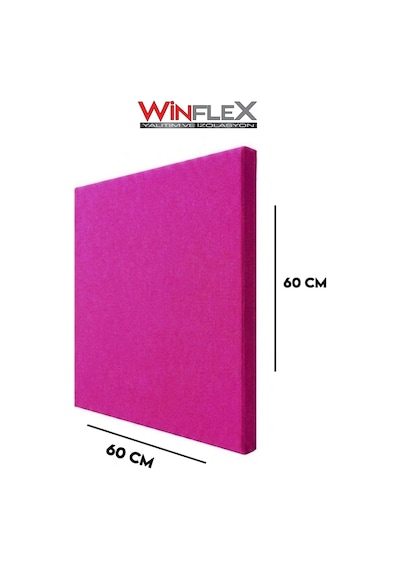 Akustik Kumaş Kaplı Panel-60x60cm Fuşya