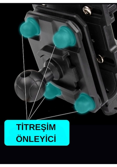 Çift Aparat Ayna Ve Gidon Bağlantılı Bisiklet Telefon Tutucu Motosiklet Titreşim Önleyeci Tutacak